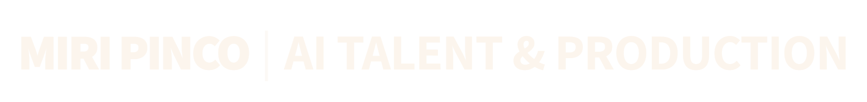 Miri Pinco | AI Talent & Production